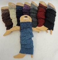 Knitted Leg Warmer [Solid w Variegated Cuff]